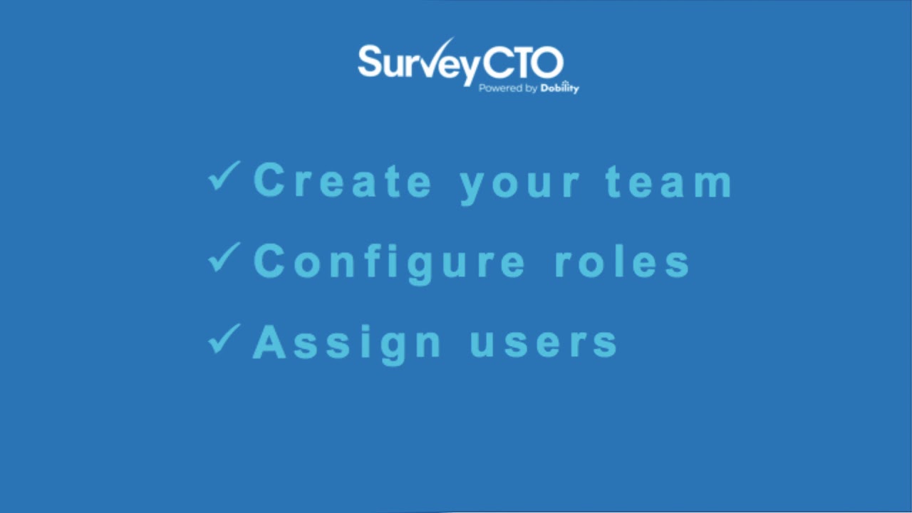SurveyCTO 2.50: Using teams for easy and secure project management